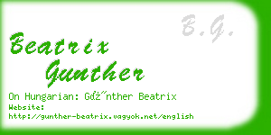 beatrix gunther business card